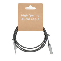 Cable de audio apantallado Jack 4 contactos (TRRS) 3,5 mm macho-macho, 5m