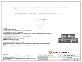 2.5x100mm Natural, Nylon 66 cable tie