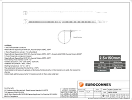 2.5x150mm Negra, Brida Nylon 66