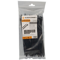 4.8x200mm Black, Nylon 66 cable tie