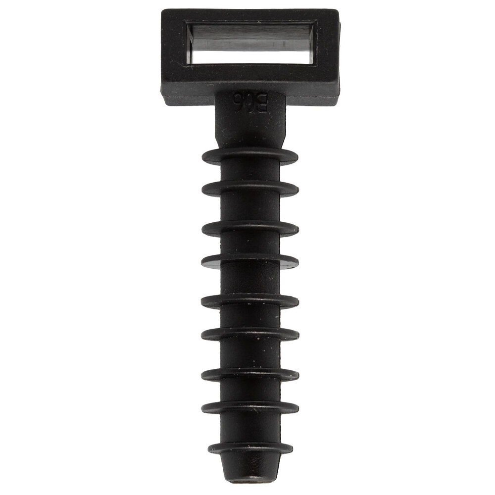 Taco de sujeción para brida, 8.1 x 38.1 mm, Negro