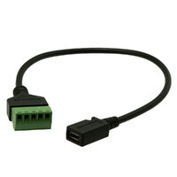 Micro USB 5p Female to terminals, 0.25m