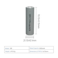 Batería recargable de 5000mAh 21700 4800mAh 3.6V de alta tensión - sin circuito de proteccion