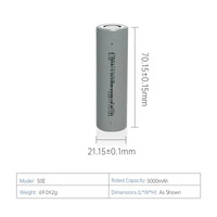 Pila recarregable de 5000mAh 21700 4800mAh 3.6V d'alta tensió - sense circuit de protecció