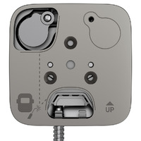 Detector sísmico cableado con un sensor de impacto adicional, Negro