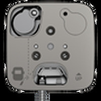 Detector sísmico cableado con un sensor de impacto adicional, Negro