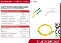 Cable de fibra óptica LC/APC a LC/APC Monomodo Simplex, 10m