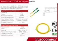 Optical fiber patch cord LC/APC to LC/APC Single-mode Simplex, 2m