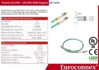 Optical fiber patch cord LC/UPC to LC/UPC Multi-mode Duplex, 3m