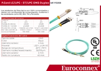 Cable de fibra óptica LC/UPC a ST/UPC OM3 Duplex, 3m