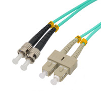 Cable de fibra óptica SC/UPC a ST/UPC OM3 Duplex, 1m