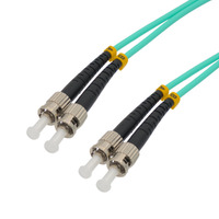 Cable de fibra òptica ST/UPC a ST/UPC OM3 Duplex, 1m