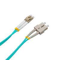Cable de fibra òptica LC/UPC a SC/UPC OM3 Duplex, 2m