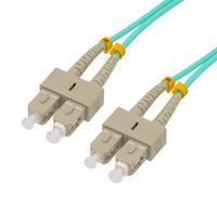 Cable de fibra òptica SC/UPC a SC/UPC OM3 Duplex, 1m