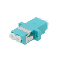 LC OM3 DX Adapter with Flange for Patch Panel