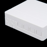 Caja para Fibra Optica para 4 Fusiones y 4 Adaptadores [No Incluidos][100x80x29mm]