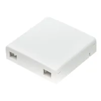 Caja para Fibra Optica para 2 Fusiones y 2 Adaptadores [No Incluidos][86x86x23mm]