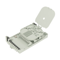 Caja para Fibra Optica para 8 Fusiones y 8 Adaptadores [No Incluidos][235x126x52mm]