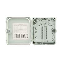 Caja de Distribucion Interior/Exterios para 12 Fusiones, Cierre con Llave [224x212x73mm]