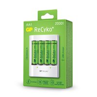 4-channel charger + 4 ReCyKo 2100mAh rechargeable batteries