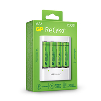 Chargeur 4 canaux + 4 batteries rechargeables ReCyKo 2100mAh