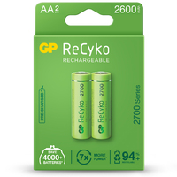 Ver informacion sobre AA, LR06 ReCyko recargable 2600mAh - Blister 2und.