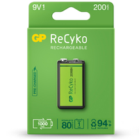 Ver informacion sobre 9V, LR09 RECYKO recarregable 200mAh - Blister 1u.