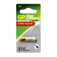 Ver informacion sobre 27A, Alcalina de Alto voltaje Sin Mercurio, 12v - Blister 1und.