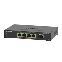 Ver informacion sobre ProSafe Gigabit Ethernet Switch 5 ports 4 x PoE+ (63W) (Sobretaula) Monitorització, VLAN, Prioritza