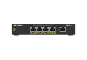 ProSafe Gigabit Ethernet Switch 5 ports 4 x PoE + (63W) (Desktop) Monitoring, VLAN, Prioritize