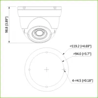 Dome HDCVI 1M 720P DN ICR IR30m 0Lux 2.7-12mm VF IP67