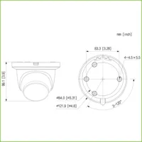 Dome HDCVI 4EN1 2M 1080P WDR Starlight IR60m 2.8mm IP67 MIC Quick-to-install