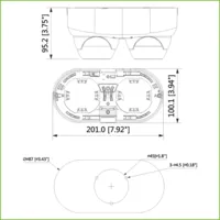 Dome HDCVI 2M de Doble Lente DN ICR WDR Starlight IR30m 0Lux 3.6mm IP67 AUDIO Broadcast