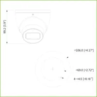 Dome HDCVI 4EN1 2M 1080P DN ICR WDR Starlight IR50m 0Lux 2.8mm IP67 AUDIO MIC