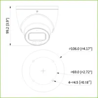 Dome HDCVI 4EN1 2M 1080P FULL COLOR WDR Starlight LED40m 3.6mm IP67 AUDIO MIC