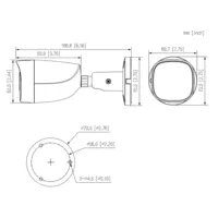 Bullet HDCVI 4EN1 2M dWDR Illum Dual LED20m/IR20m 3.6mm IP67 MIC