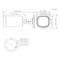 Bullet HDCVI 4EN1 2M 1080P DN WDR IR80m Starlight 2.7-12 VFM IP67 MIC