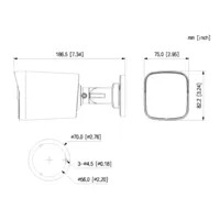 Tubular HDCVI 4EN1 WizColor PRO H265 2M WDR130dB Iluminación Dual LED50m/IR50m 2.8mm IP67 DUALMIC