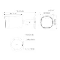 Tubular HDCVI 4EN1 5M Dual LED Lighting 30m/IR30m 2.8mm IP67 MIC