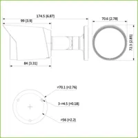 Bullet HDCVI 4EN1 5M FULL COLOR 2.0 WDR Starlight LED20m 3.6mm IP67