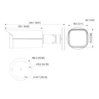 Bullet HDCVI 4EN1 2M 1080P DN ICR WDR Starlight IR80m 2.7-13.5 VFM IP67 MIC