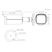 Dahua Tubular HDCVI 4EN1 4K DN ICR WDR Starlight IR80m 2.7-13.5 VFM IP67 MIC