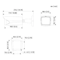Bullet HDCVI 2M 1080P DN ICR WDR Starlight IR100m 5.3-64VFM x12 IP67 IK10 DUAL-POWER