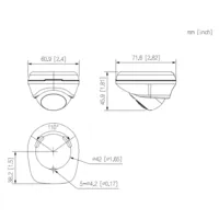 Dome HDCVI 2M 1080P DN IR3m 0Lux 2.1mm MOVIL conector AVIACION M12 MIC