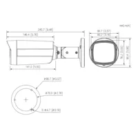 Bullet HDCVI TiOC 4EN1 2M 1080P WDR Illum Dual LED40m/IR40m 2.8mm IP67 AUDIO MIC E/S