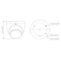 Dome HDCVI TiOC 4EN1 5M WDR Illum Dual LED40m/IR40m 3.6mm IP67 MIC