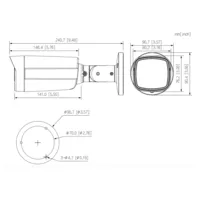 Bullet HDCVI TiOC 4EN1 5M WDR Illum Dual LED40m/IR40m 3.6mm IP67 MIC
