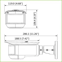 Bullet HDCVI 6M (3x2M) DN SMART WDR Starlight IR20m 180º IP67 IK10 Audio Alarm