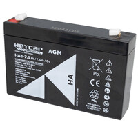 Ver informacion sobre Battery 6V 7.5Ah HeyCar HA series 70x48x101mm