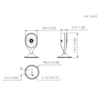 Cubo IP H265 5M DN IR10m 2.8mm WiFi SD 5V MIC/Altavoz